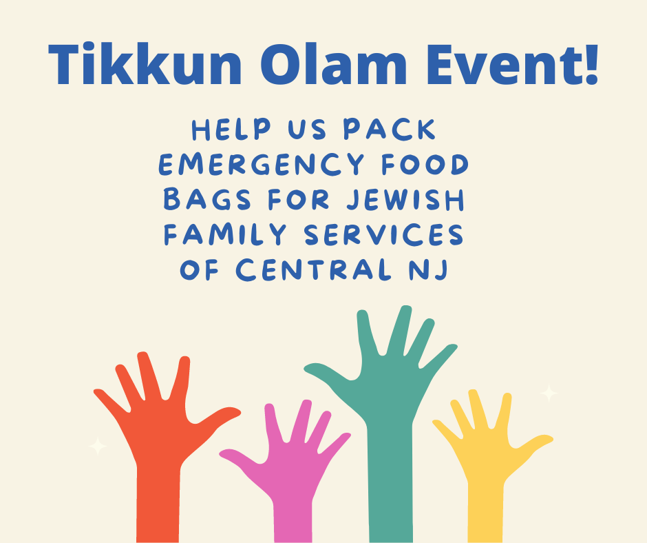 Help us Pack emergency food bags for jewish family services of central nj