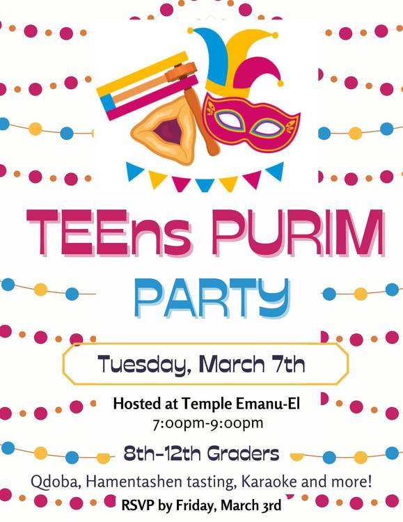 teen purim party